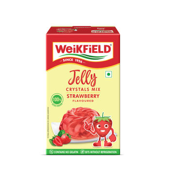 Weikfield Jelly Crystals Strawberry Flavour Carton