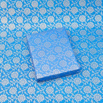 Servdharm Blue Floral Wrapping Paper