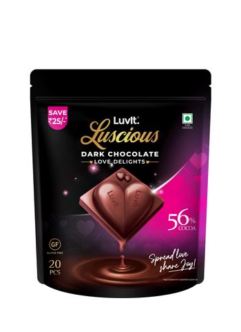 Luvit Luscious Love Delights Dark Chocolate Bar