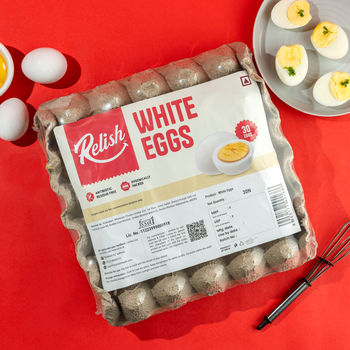 Relish White Eggs - Pack of 30