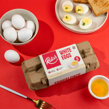 Relish White Eggs - Pack of 10 