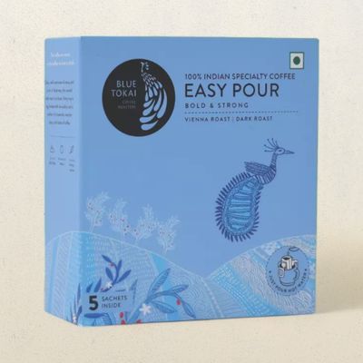 Blue Tokai Easy Pour Vienna Dark Roast Coffee Brew Bags Pack of 5