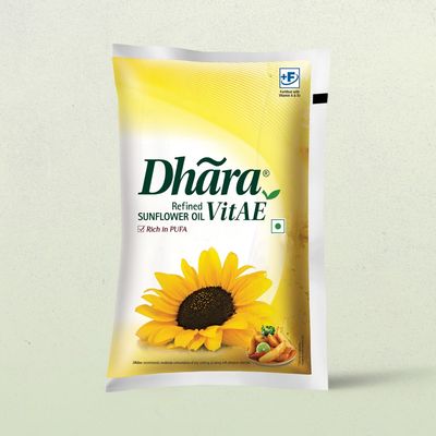 Dhara Nourish Refined Sunflower Oil - Pouch