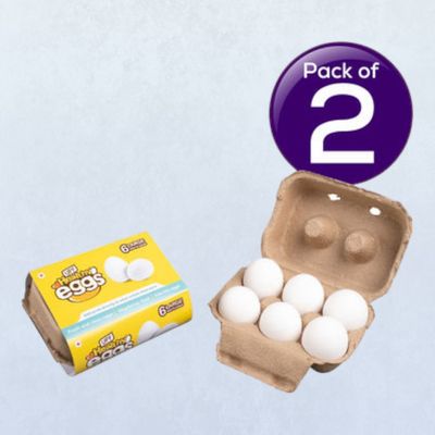 UPF Healthy White - Large Eggs, 6 Pieces | Protein Rich | Veg Feed | Infertile 6 pc Combo