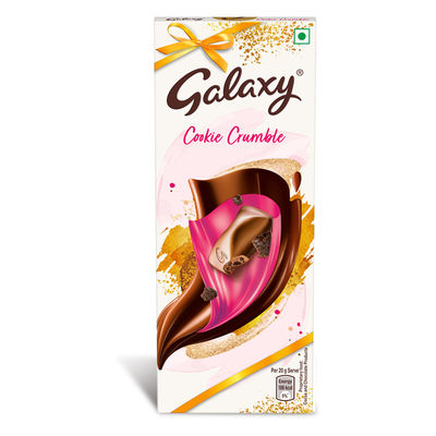 Galaxy Cookie Crumble Milk Chocolate Bar Loaded With Crumbly Cookie Pieces