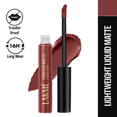 Lakme Forever Matte Liquid Lip, 16hr Lipstick, Lightweight & transferproof - Nude Dream