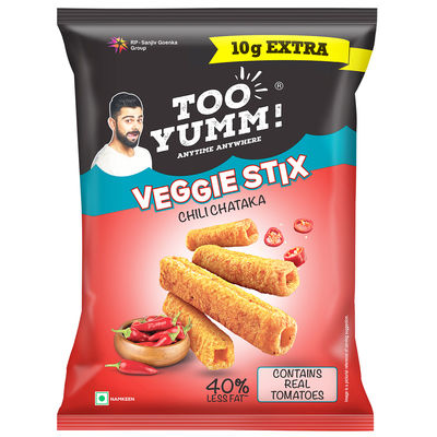 Too Yumm! Chili Chataka Veggie Stix | Munching Snack | On-the-Go Munchies