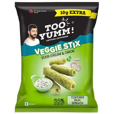 Too Yumm! Sour Cream & Onion Veggie Stix | Munching Snack | On-the-Go Munchies