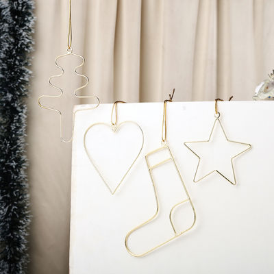 Urban Born Pack Of 4 Metal Assorted Christmas Hanging Ornamnets.