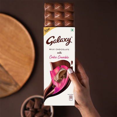 Galaxy Cookie Crumble Milk Chocolate Bar Loaded With Crumbly Cookie Pieces