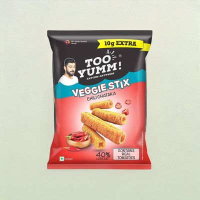 Too Yumm! Chili Chataka Veggie Stix | Munching Snack | On-the-Go Munchies