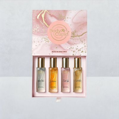 Body Cupid Luxury Perfume Gift Set for Her Long Lasting Fragrances - Pack of 4