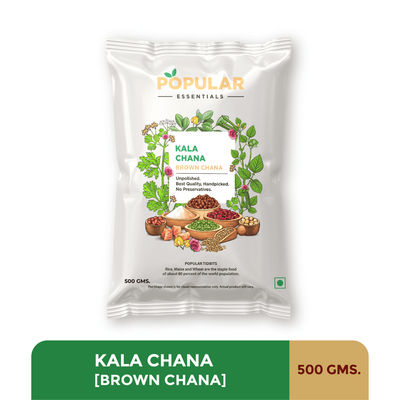 Popular Essentials Black Brown Chana | Un-Polished
