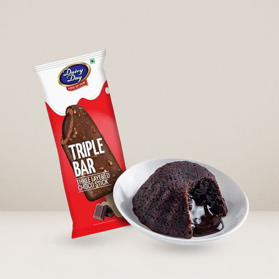 Dairy Day New Triple Bar Stick(70ml) & Choco Lava Cake(1pc) Combo   