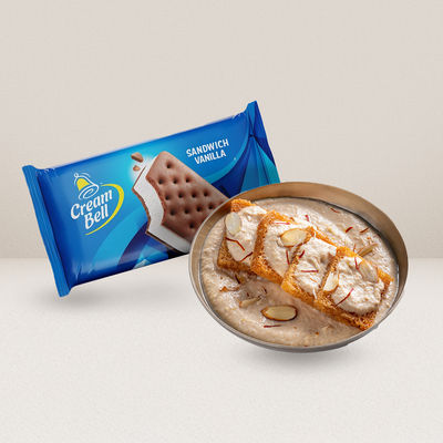 Cream Bell Vanilla Sandwich (80ml) & Shahi Tukda(1pc) Combo