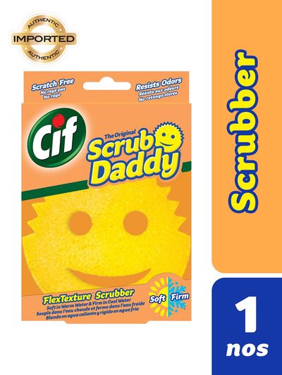 Cif The Original Scrub Daddy Cleaning Scrubber, Scratch-Free Multipurpose Scrubbing Pad