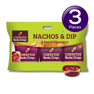 Cornitos Exotic Flavor Nachos And Salsa Combo 120 g Combo