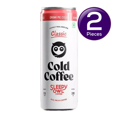 Sleepy Owl Cold Coffee Can - Classic 200 ml Combo