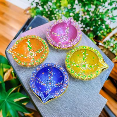 Diacraft Multicolor Rainbow Diya