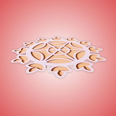 DiaCraft Rangoli Stencil - Multicolor | 6 x 6 Inch