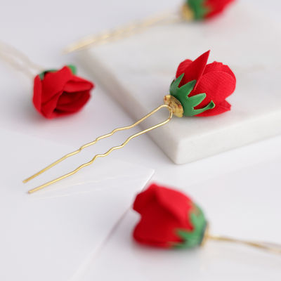Oye Happy Rose Hair Pins ( Pack Of 5 )