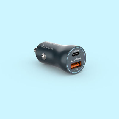 Ultimus 38W Dual Port Aluminium Car Charger with 20W PD Type C Charges iPhones 50% in 30 mins