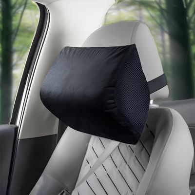 Trajectory Car Headrest Pillow In Memory Foam For Orthopedic Neck Pain Pillow