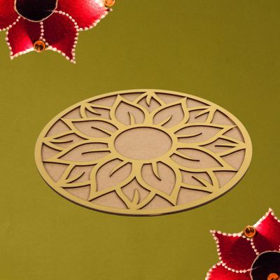 DiaCraft Rangoli Stencil | 8 x 8 Inch - Multicolor