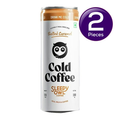 Sleepy Owl Cold Coffee Can - Salted Caramel 200 ml Combo