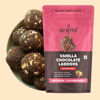 Eat Better Co - Vanilla & Chocolate Ladoos - No Added Sugar - High Protein, 100% Natural