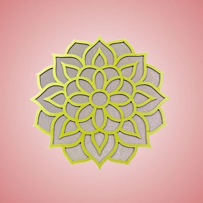DiaCraft Rangoli Stencil Radiance Mdf | 4 X 4 Inch