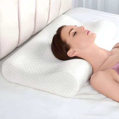 Trajectory Memory Foam Cervical Bed Pillow Orthopedic Contoured Neck Support Pillow