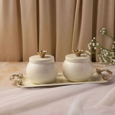 Urban Born Swing Serving Platter with Two Jars