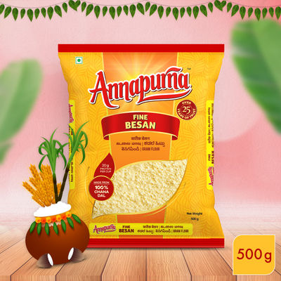 Annapurna 100% Chana Dal Besan / Fine Besan / Gram Flour