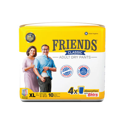 Friends Classic Adult Diaper (Pants, XL , 76-142 cm)