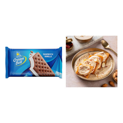 Cream Bell Vanilla Sandwich (80ml) & Shahi Tukda(1pc) Combo 
