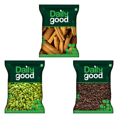 Daily Good Cardamom / Elachi Green(50gms), Daily Good Cloves / Lavang / Laung(50gms) & Daily Good Cinnamon / Dalchini(50gms) Combo