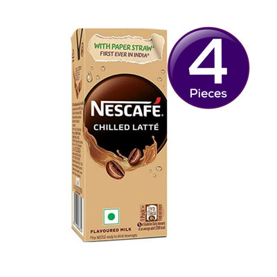 Nescafe Ready To Drink Coffee Flavoured Milk, Iced Latte, Tetra Pack 180 ml Combo