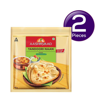 Aashirvaad Ready To Cook Tandoori Naan 400 g Combo