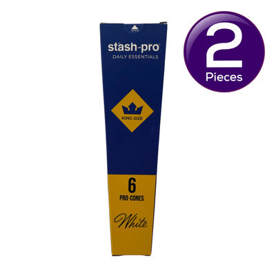 Stash-Pro Pre-Rolled Cones - White (Assorted Packaging) 6 pc Combo