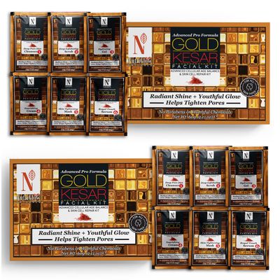Nutriglow Natural's Set Of 2 Advanced Pro Formula Gold Kesar Facial Kit