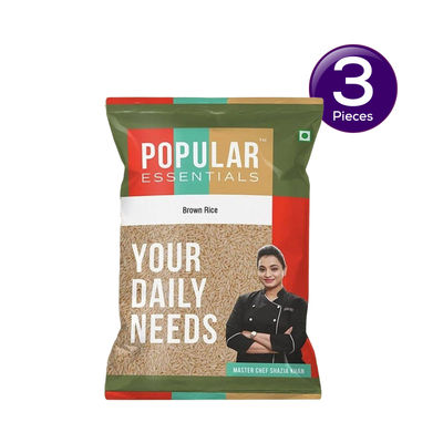 Popular Essentials Sona Masouri Brown Rice 1 kg Combo