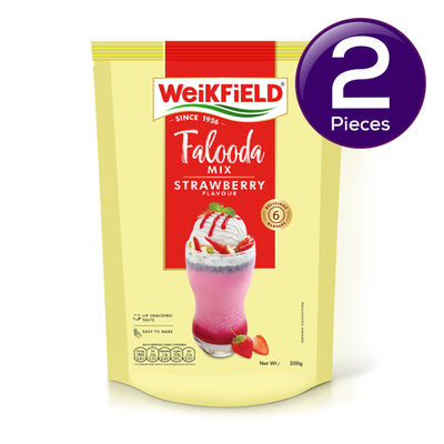 Weikfield Falooda Mix Strawberry Flavour Pouch 200 g Combo