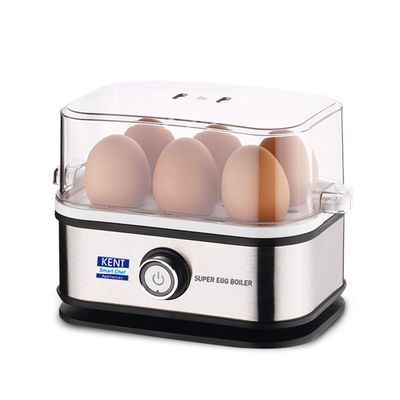 Kent Super Egg Boiler | 3 Boiling Modes | Stainless Steel Body And Heating Plate Automatic - Silver