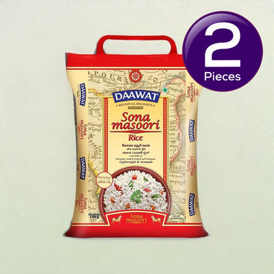 Daawat Premium Sona Masuri Rice | Medium Grain 5 kg Combo