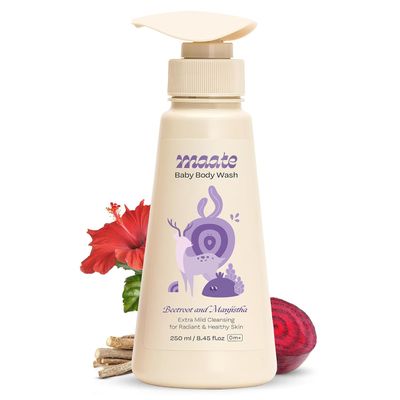Maate Baby Body Wash With Ayurvedic Herbs Beetroot, Manjistha & Neem Extracts