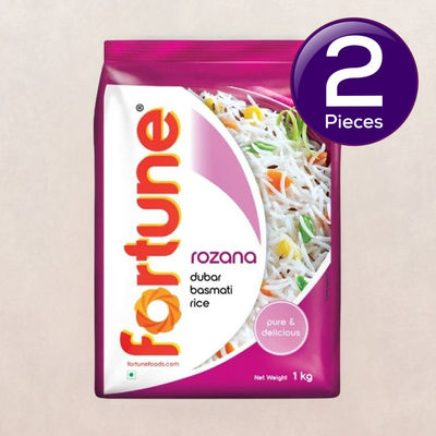 Fortune Rozana Gold Basmati Rice | Dubar Basmati Rice 1 kg Combo