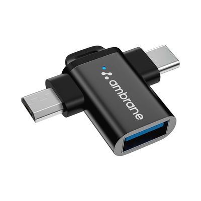 Ambrane Micro USB and USB Type C Adapter - High Speed Data Transfer