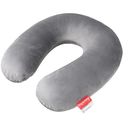 Trajectory Travel Neck Pillow Rest Cushion for Travel And Sleeping | Grey