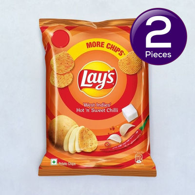 Lay's West Indies Hot 'n' Sweet Chilli Potato Chips 50 g Combo